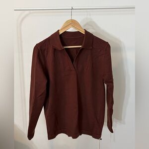 Commense Deep Brown Long Sleeve Top